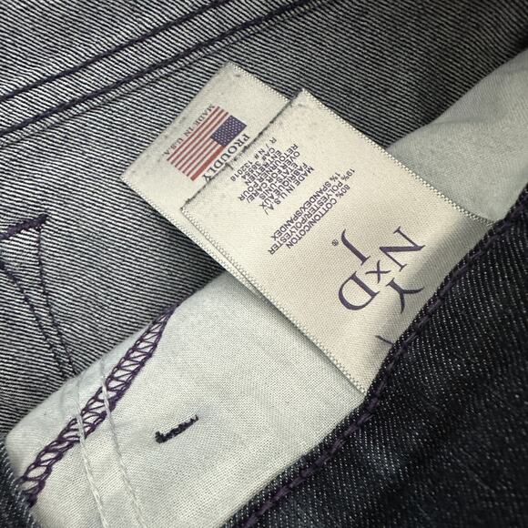 NYDJ Not Your Daughters Jeans Womens 6 Dark Wash Embellished Rhinestone Straight - Picture 10 of 16